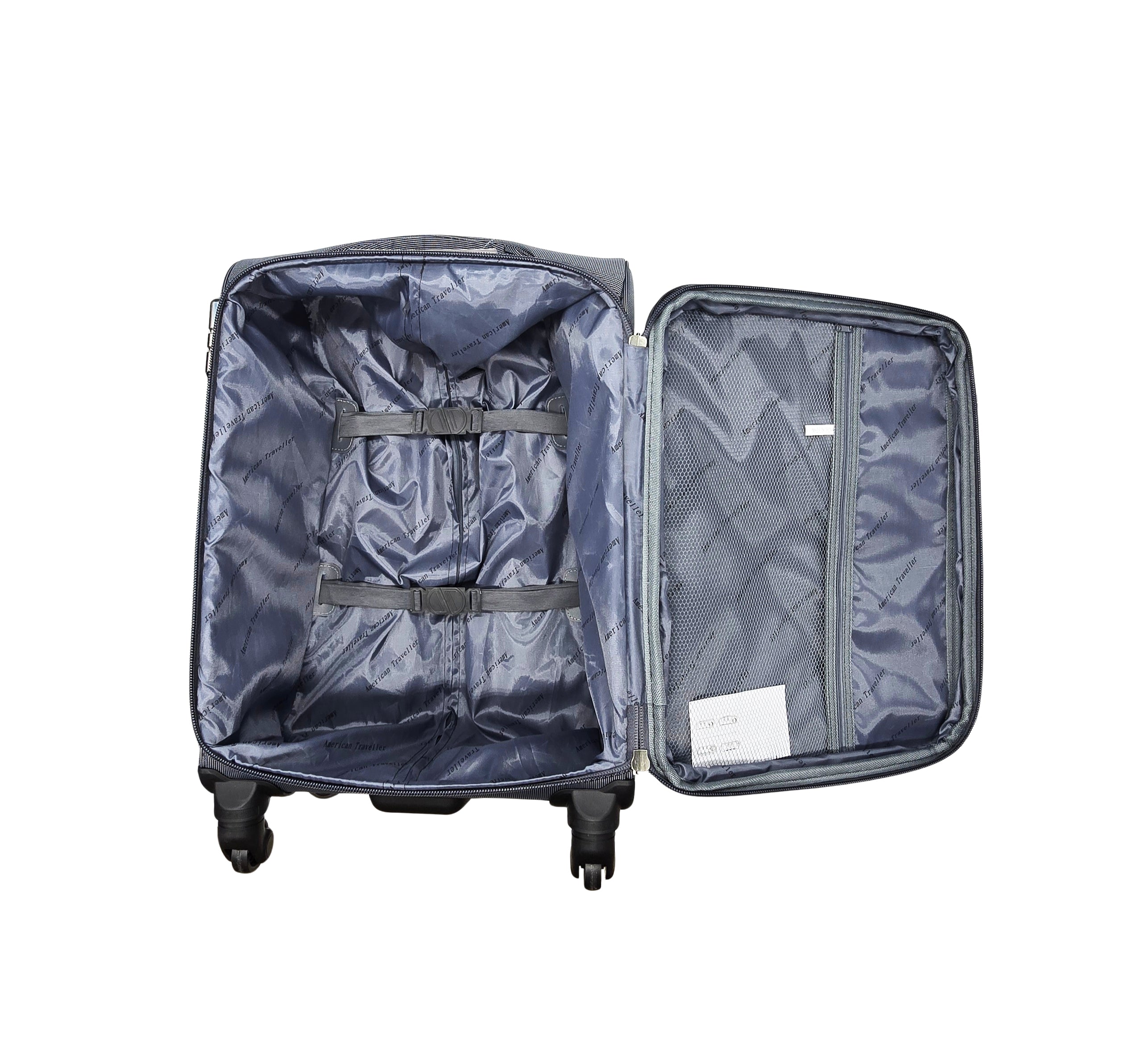 AMERICAN TRAVELLER ABS LIGHT WEIGHT LUGGAGES (GREY)